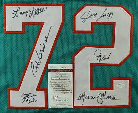 Miami Dolphins 1972 "Undefeated" Signed Team Jersey With Don Shula ...