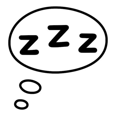 Premium Vector | Zzz sleep icon. Hand drawn zzzz in speech bubble in ...