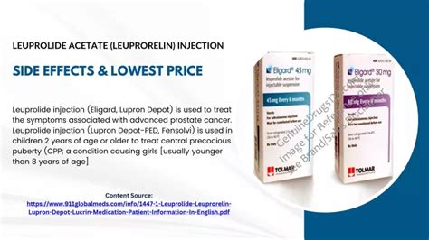 PPT - Leuprolide Acetate (Leuprorelin) Injection side effects & Lowest Price PowerPoint ...