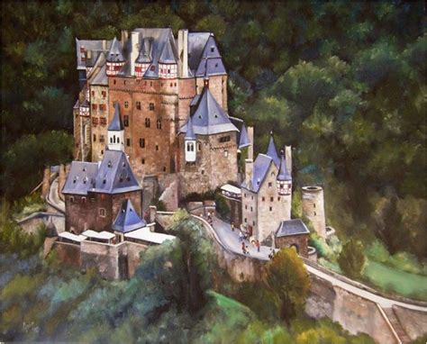 Berg Eltz Castle 30x24in Original Oil Painting Sale Price | Etsy | Castle painting, Painting ...