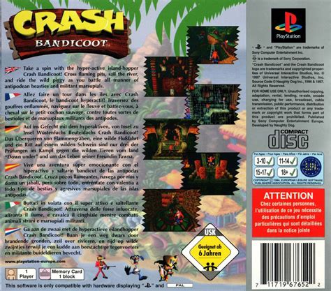 Crash Bandicoot cover or packaging material - MobyGames