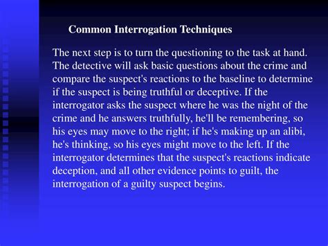 PPT - How Does Police Interrogation Work ? PowerPoint Presentation - ID:391551