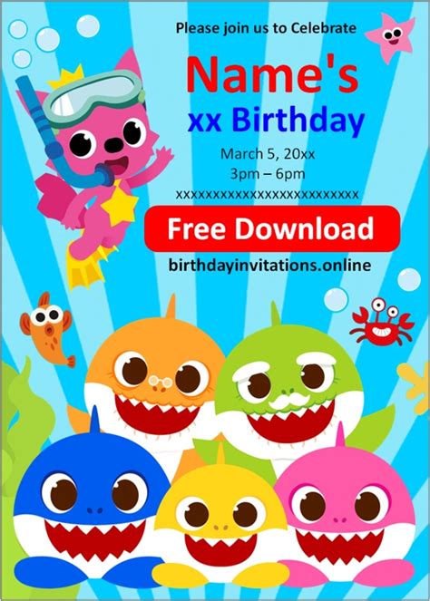 Baby Shark Birthday Invitations – Birthday Invitations