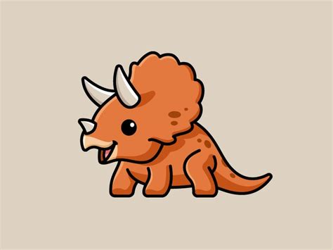 Cute Triceratops Drawing