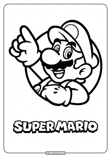 Printable Super Mario Pdf Coloring Page | Super mario coloring pages, Super mario, Mario colorin ...