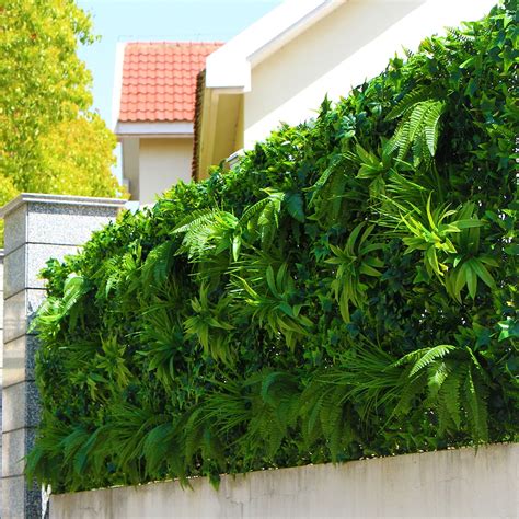 2021 Outdoor Artificial Plant Walls Leaves Fence 1x1m UV Proof DIY ...