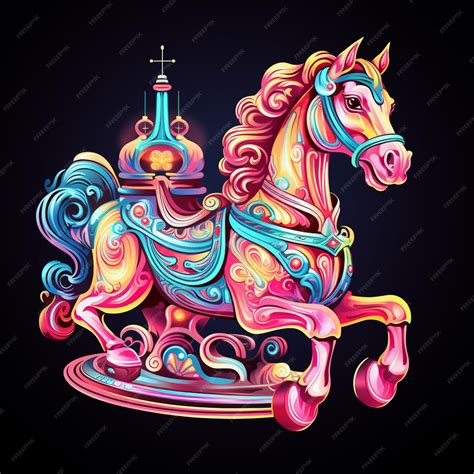 Premium AI Image | japanese vector art cartoon horse