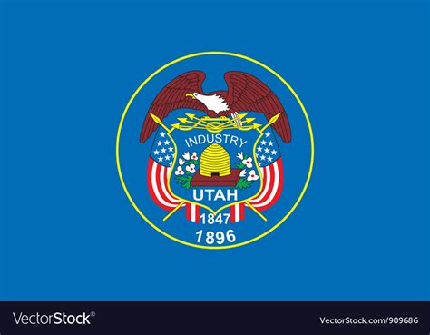 Utah flag Royalty Free Vector Image - VectorStock