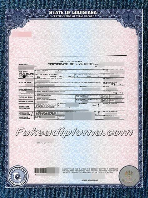 Conduct Birth Certificates In United States | Fake birth certificate, Certificates online, Birth ...