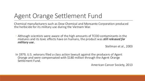 Agent Orange Zone: About the Agent Orange Settlement Fund...