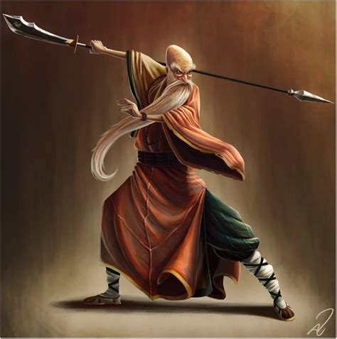 Old shaolin monk by yandrk | Grandes guerreiros, Personagens de rpg, Ideias para personagens