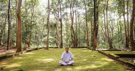 Practicing meditation at Wat Umong in Chiang Mai, Thailand