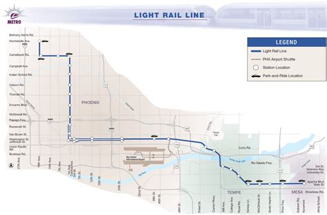 √ Tempe Light Rail Map