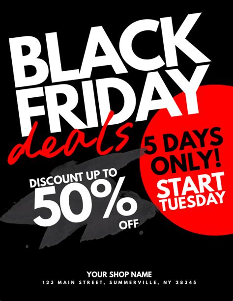 Black Friday Deals Flyer Template | PosterMyWall