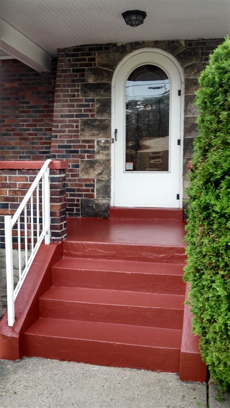 Repair & painting of front entry & porch with 1-step epoxy concrete ...