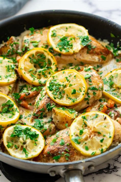 Skillet Lemon Chicken Recipe - Reluctant Entertainer