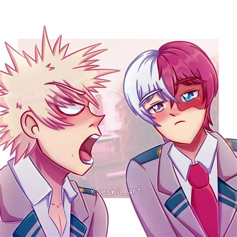 Bakugo angry at Todoroki by kirashii-art on DeviantArt