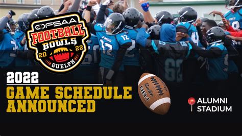 Football Bowls Schedule Announced - OFSAA