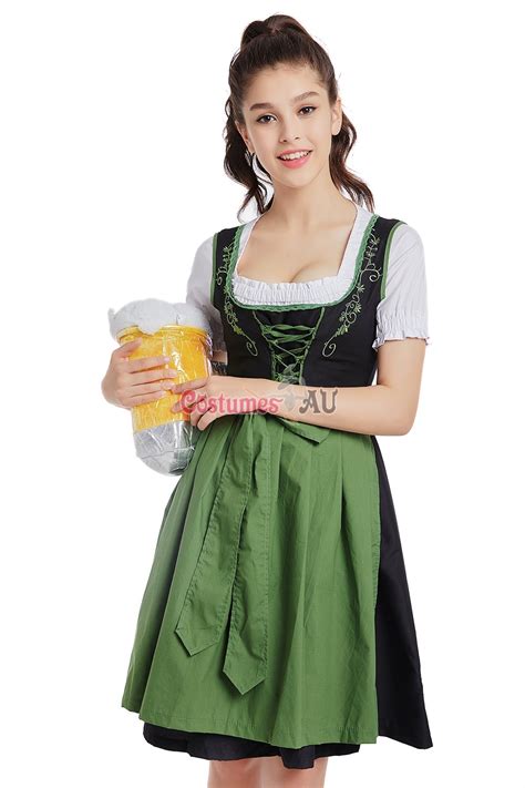 Ladies Beer Maid Wench Costume Oktoberfest Gretchen German Fancy Dress ...