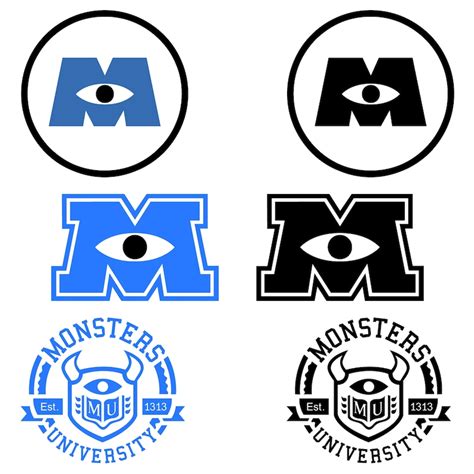 Monsters Inc. / Monsters University Logos Disney Clipart | Etsy