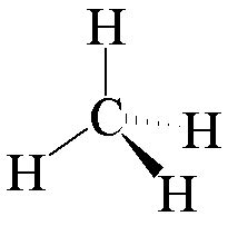 Methane Molecule in 3D using Jmol