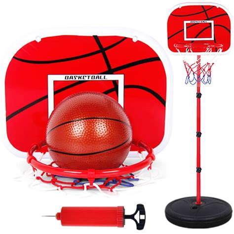 Basketball Stands Height Adjustable Kids Basketball Goal Hoop Toy Set Basketball For Boys ...