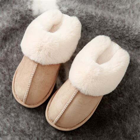 Womens Slippers Soft Plush Warm Fuzzy House Shoes