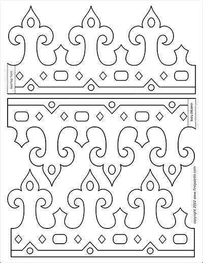 King and Queen's Crown Templates | Free Printable Templates & Coloring Pages | Crown template ...