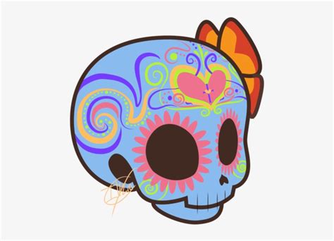 Dia De Los Muertos Image - Cute Dia De Los Muertos Skull - 500x572 PNG Download - PNGkit