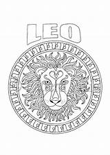 Leo Zodiac Coloring Sheet Pages sketch template