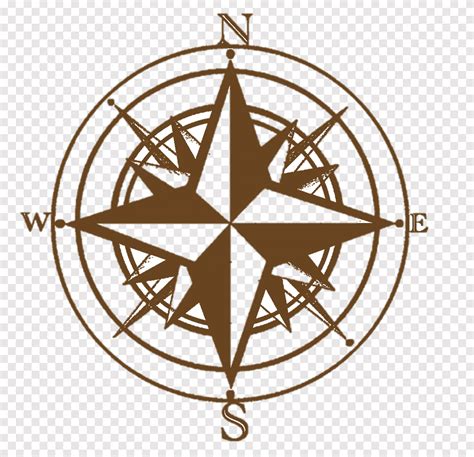 Compass rose Symbol Cardinal direction, Compass Arrow, angle, symmetry png | PNGEgg