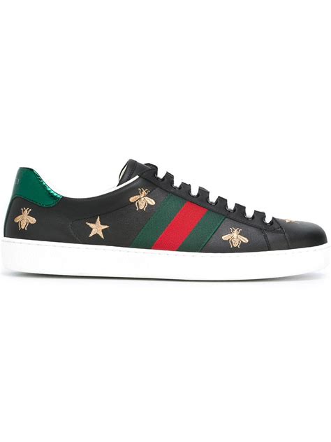 Gucci Ace Embroidered Sneakers in Black for Men | Lyst