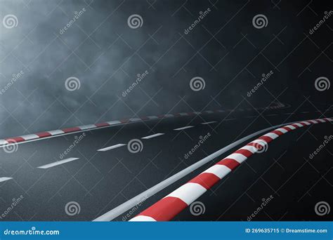 Empty Race Track Night Background 3d Illustrations Stock Illustration ...