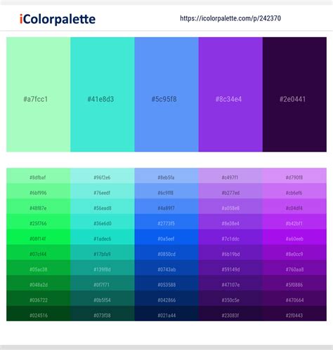 4 Latest Color Schemes with Pale Green And Blue Violet Color tone combinations | 2024 ...