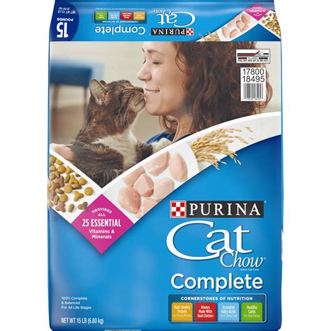 Purina Cat Chow Dry Cat Food, Complete, 15 lb. Bag - Walmart.com - Walmart.com