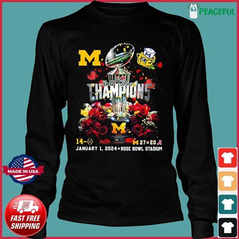 Michigan 2024 Rose Bowl Game Champions Trophy Winner Shirt, hoodie ...