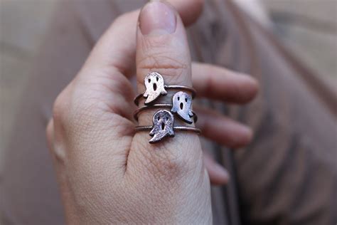 Ghost Ring Spooky Season Jewelry Halloween Jewelry Fall - Etsy