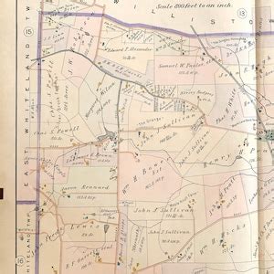 East Goshen Township Map, Original 1912 Pennsylvania Main Line Railroad Atlas, Chester County ...