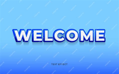 Premium Vector | Editable welcome 3d text effect design