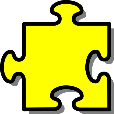 Yellow Puzzle Piece Clip Art at Clker.com - vector clip art online ... | Puzzle pieces, Unique ...