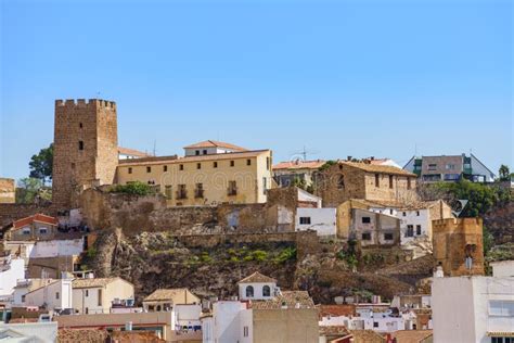 Bunol Cityscape View and Its Castle Valencia Spain Stock Image - Image ...