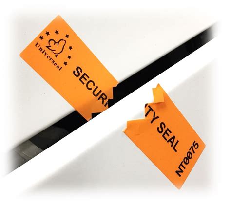 UniLabel - Easy-Break, No Residue Security Labels. Universeal (UK) Ltd Security Seals