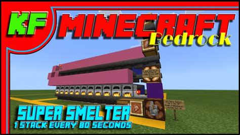 Bedrock Super Smelter Tutorial // Minecraft Bedrock Tutorial and Build Tips Minecraft Map