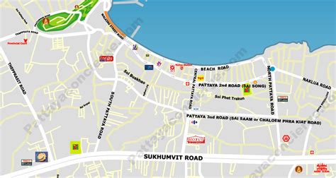 Walking Street Pattaya Thailand Map