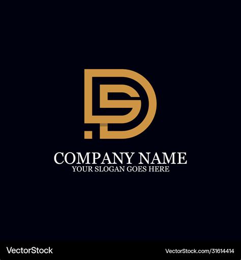 Letter ds monogram logo inspiration great Vector Image