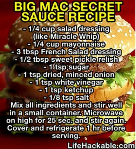 Big mac secret sauce recipe! If you save please like :) - Musely