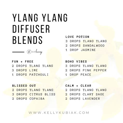 Ylang Ylang Essential Oil Diffuser Blends | Essential oil diffuser ...