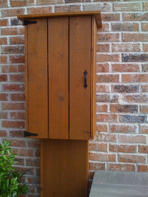 Cedar Electric Meter Cover, Rustic Oak | RIF | fence stain &… | Flickr