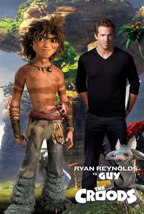 "The Croods" character movie poster, 2013. Ryan Reynolds as the voice ...