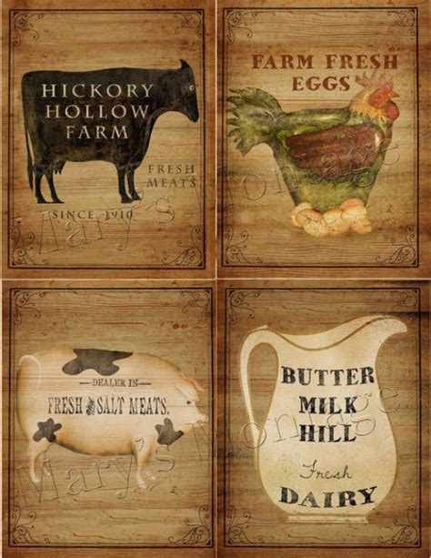 Farm House Signs Sheet 85x11 Download & print by MarysMontage $2.00 #ChickenHouses en 2020 ...